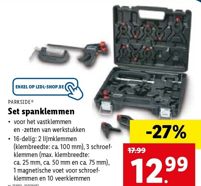 Set spanklemmen