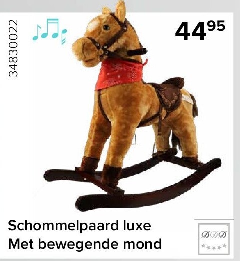 Schommelpaard luxe Met bewegende mond