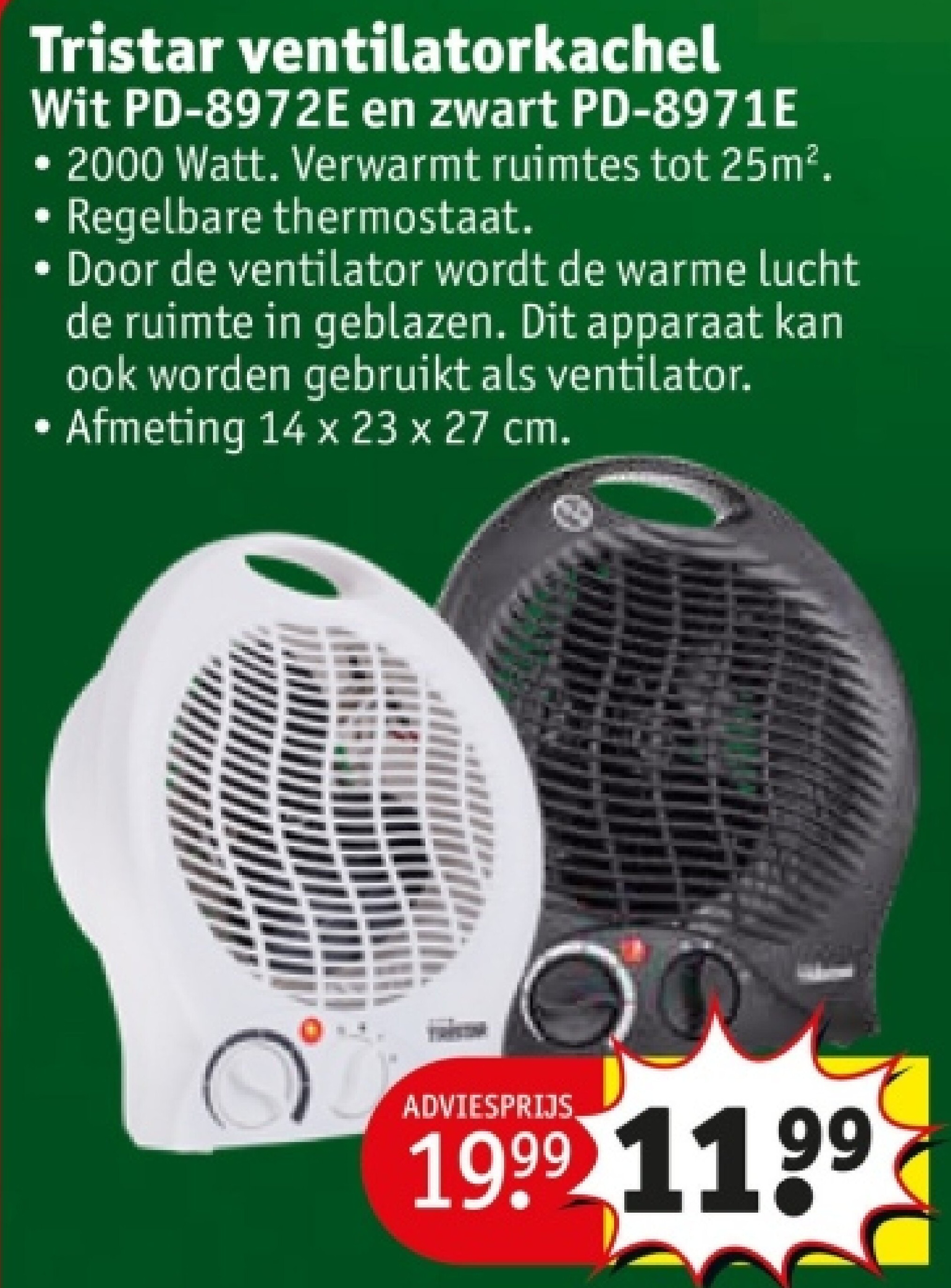 Tristar ventilatorkachel