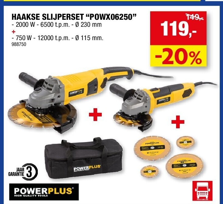 HAAKSE SLIJPERSET “POWX06250”