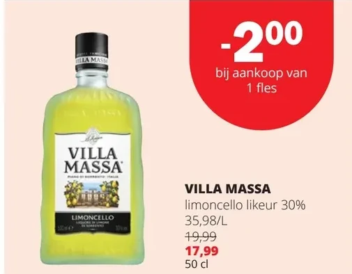 VILLA MASSA limoncello likeur 30%