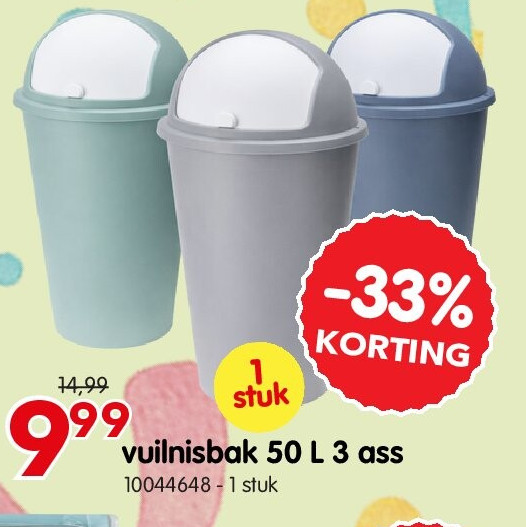 vuilnisbak 50 L 3 ass
