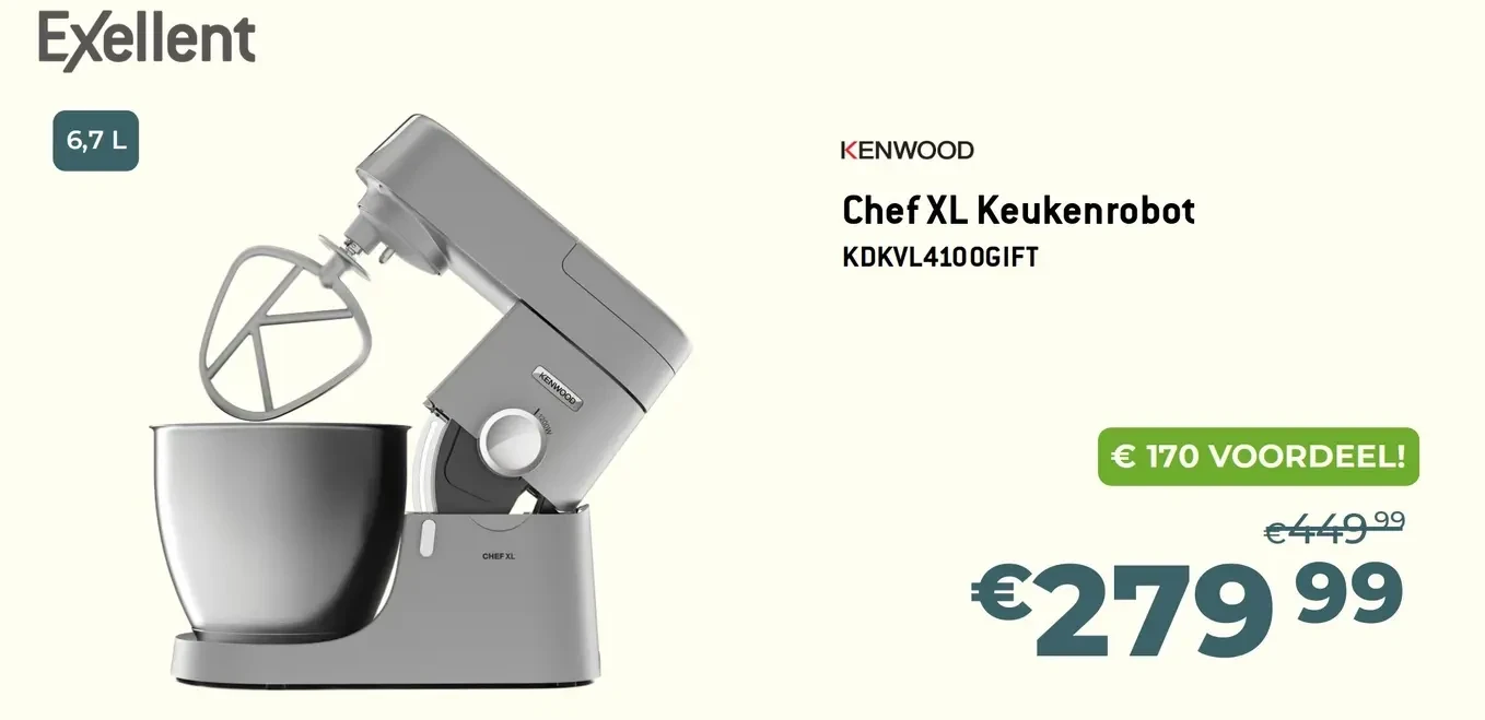 Chef XL Keukenrobot KDKVL4100GIFT