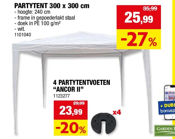 PARTYTENT 300 x 300 cm