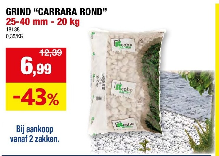GRIND “CARRARA ROND” 25-40 mm - 20 kg