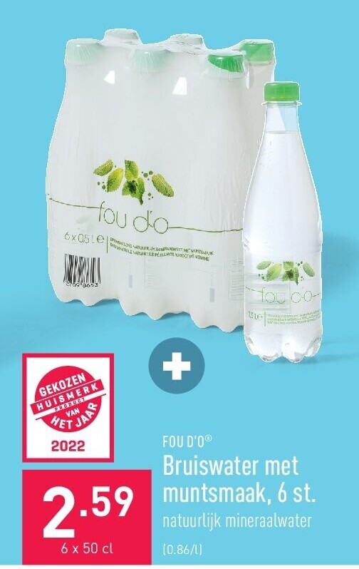 Bruiswater met muntsmaak, 6 st.