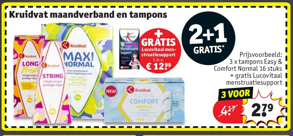 Kruidvat maandverband en tampons