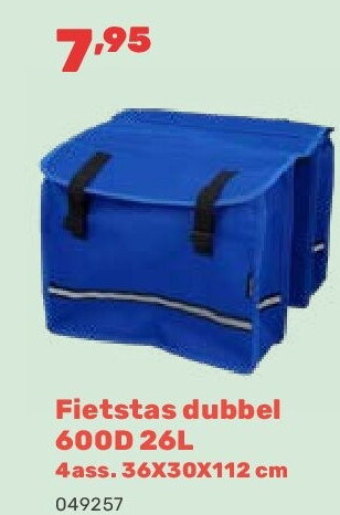 Fietstas dubbel 600D 26L