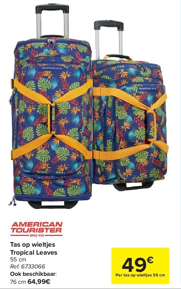 Tas op wieltjes Tropical Leaves