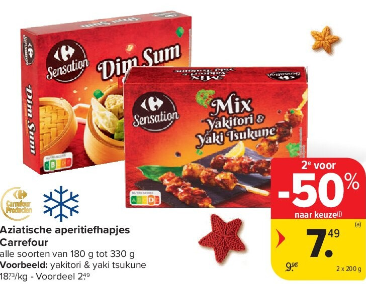 Aziatische aperitiefhapjes Carrefour