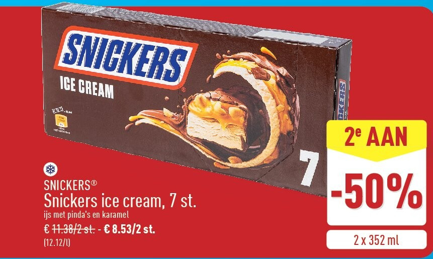 Snickers ice cream, 7st.