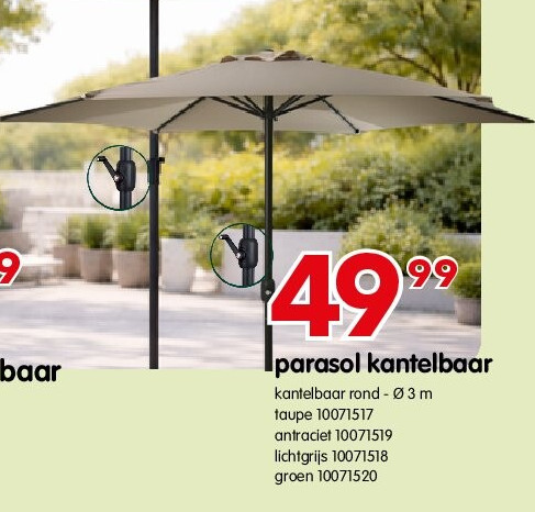 parasol kantelbaar
