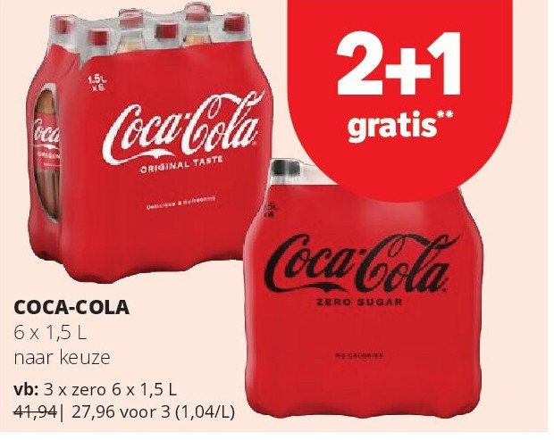 COCA-COLA zero 6 x 1,5 L