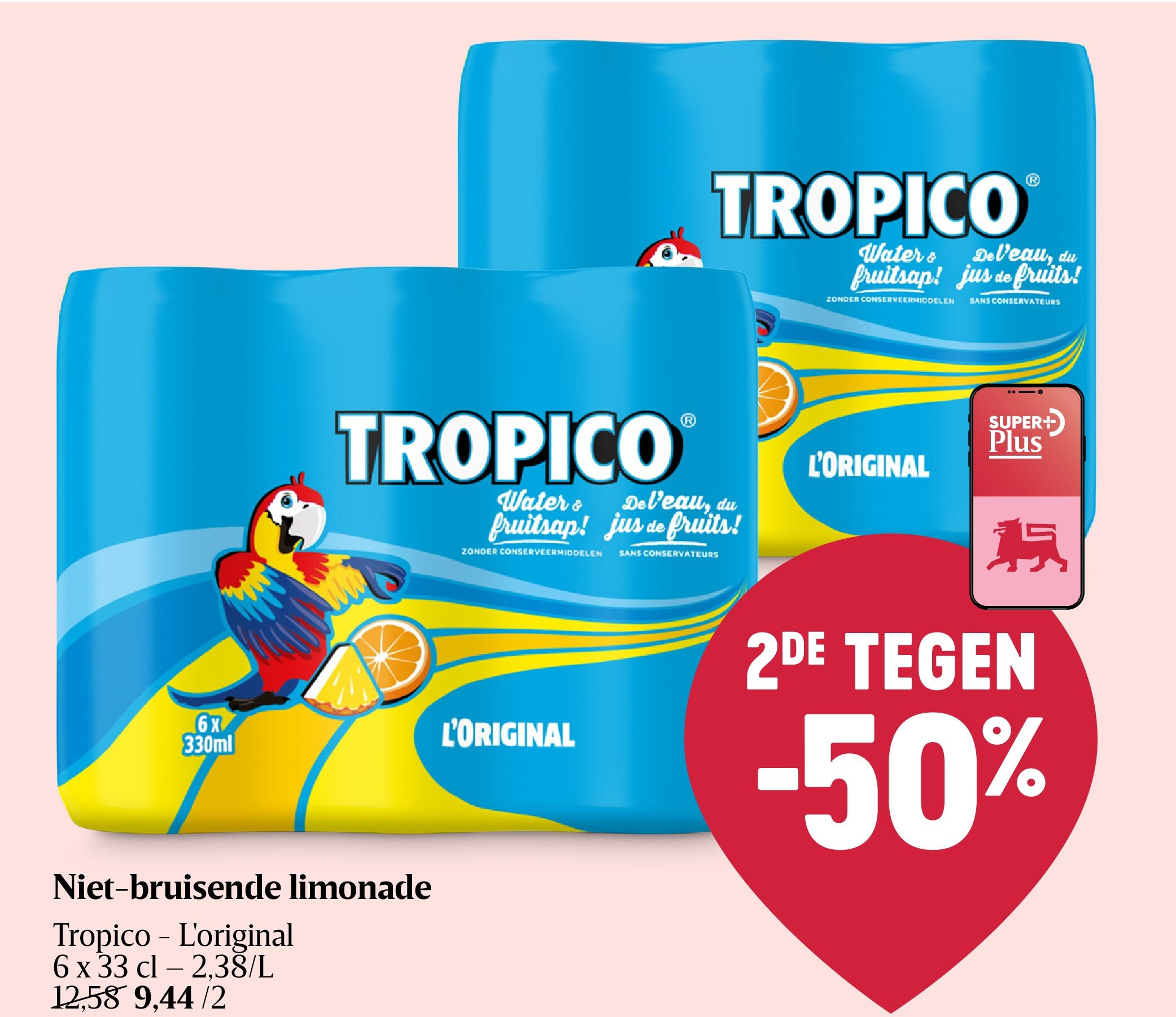 Niet-bruisende limonade