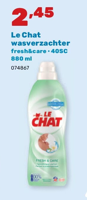 Le Chat wasverzachter fresh&care • 40SC 880 ml