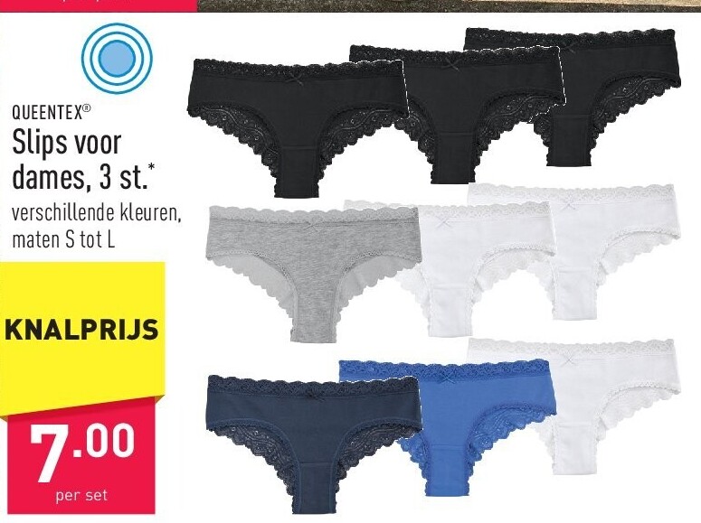 Slips voor dames, 3 st.