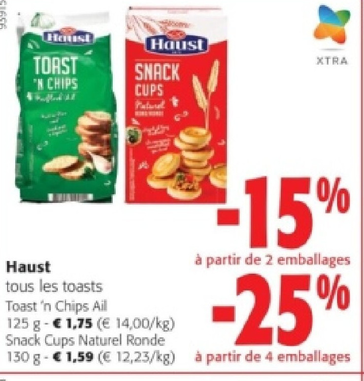 Haust Toast 'n Chips Ail 125 g