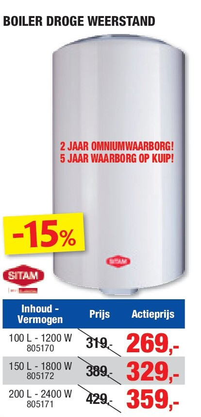 BOILER DROGE WEERSTAND