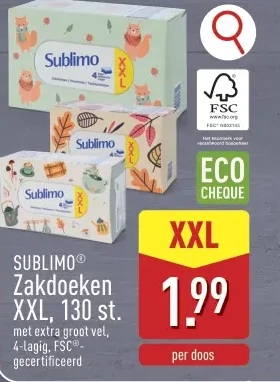 Zakdoeken XXL, 130 st.