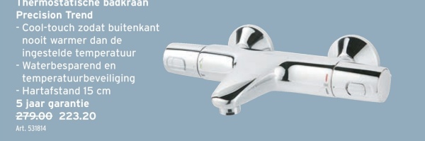 Thermostatische badkraan Precision Trend