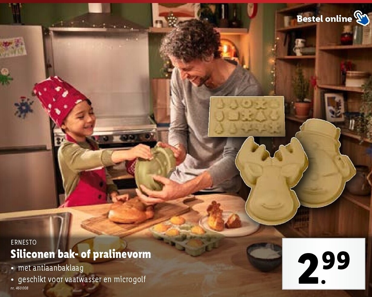 Siliconen bak- of pralinevorm