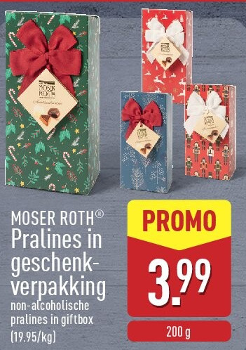 Pralines in geschenk verpakking