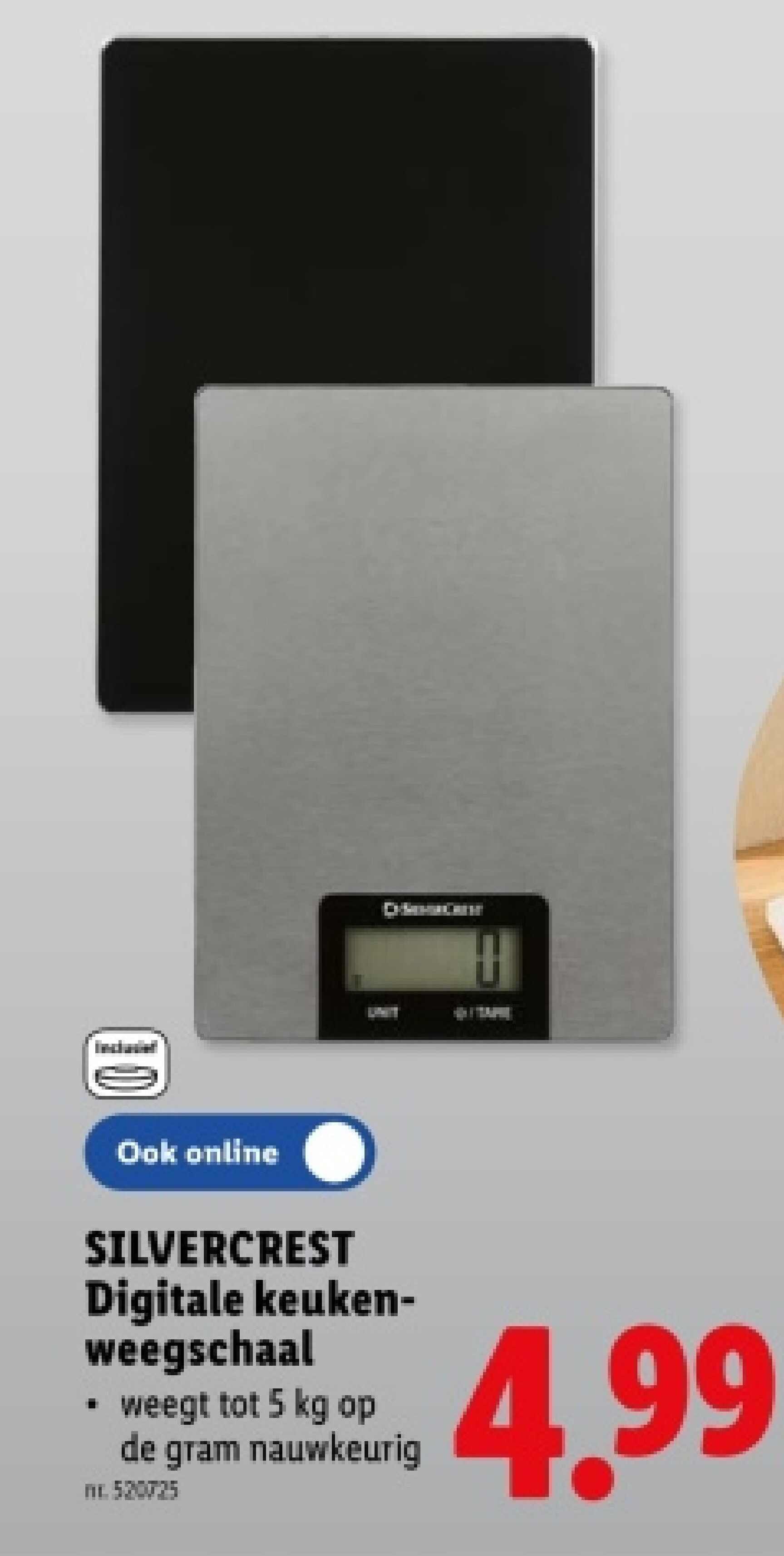Digitale keuken- weegschaal