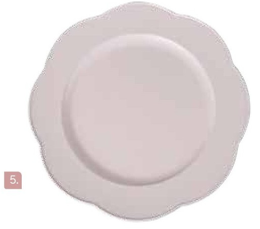 Sous-assiette rose en forme de fleur