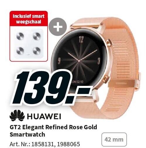 GT2 Elegant Refined Rose Gold Smartwatch