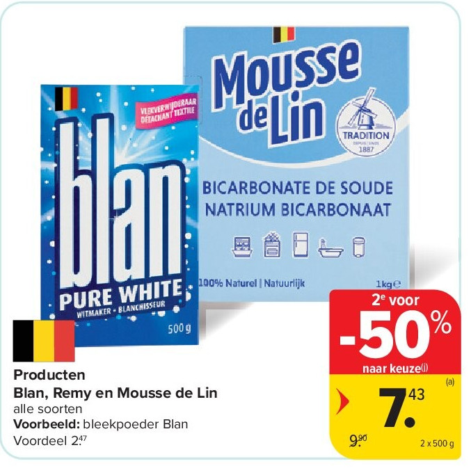 Producten Blan, Remy en Mousse de Lin