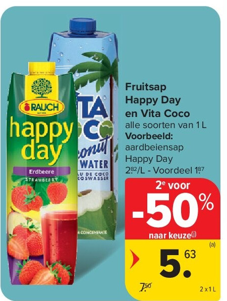 Fruitsap Happy Day en Vita Coco