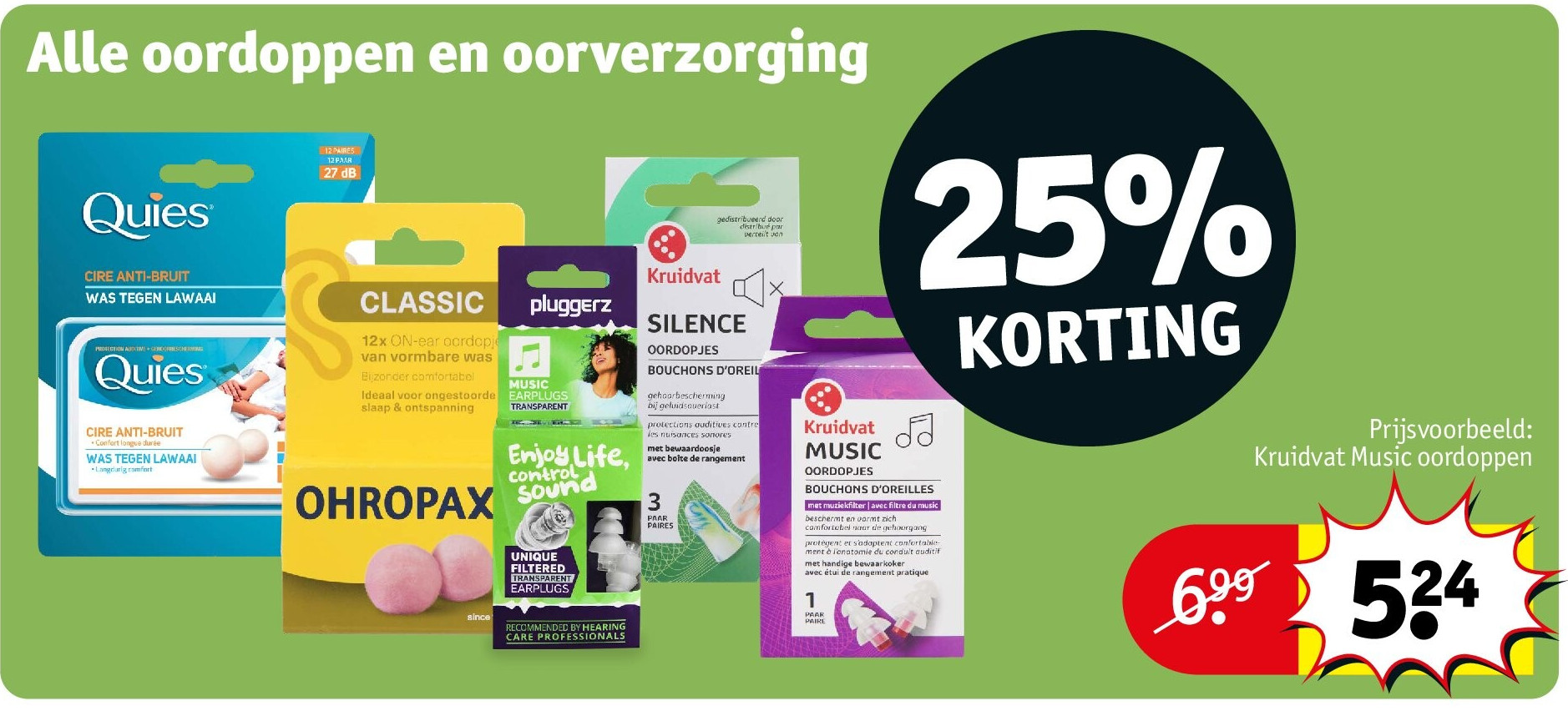 Kruidvat Music oordoppen
