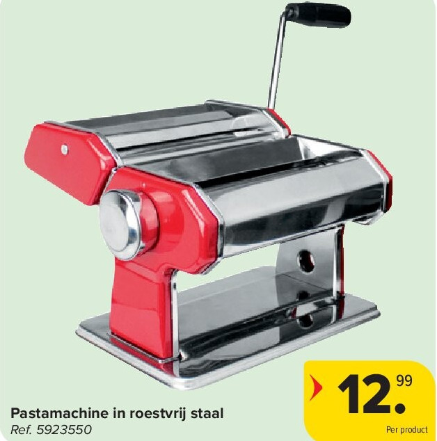 Pastamachine in roestvrij staal