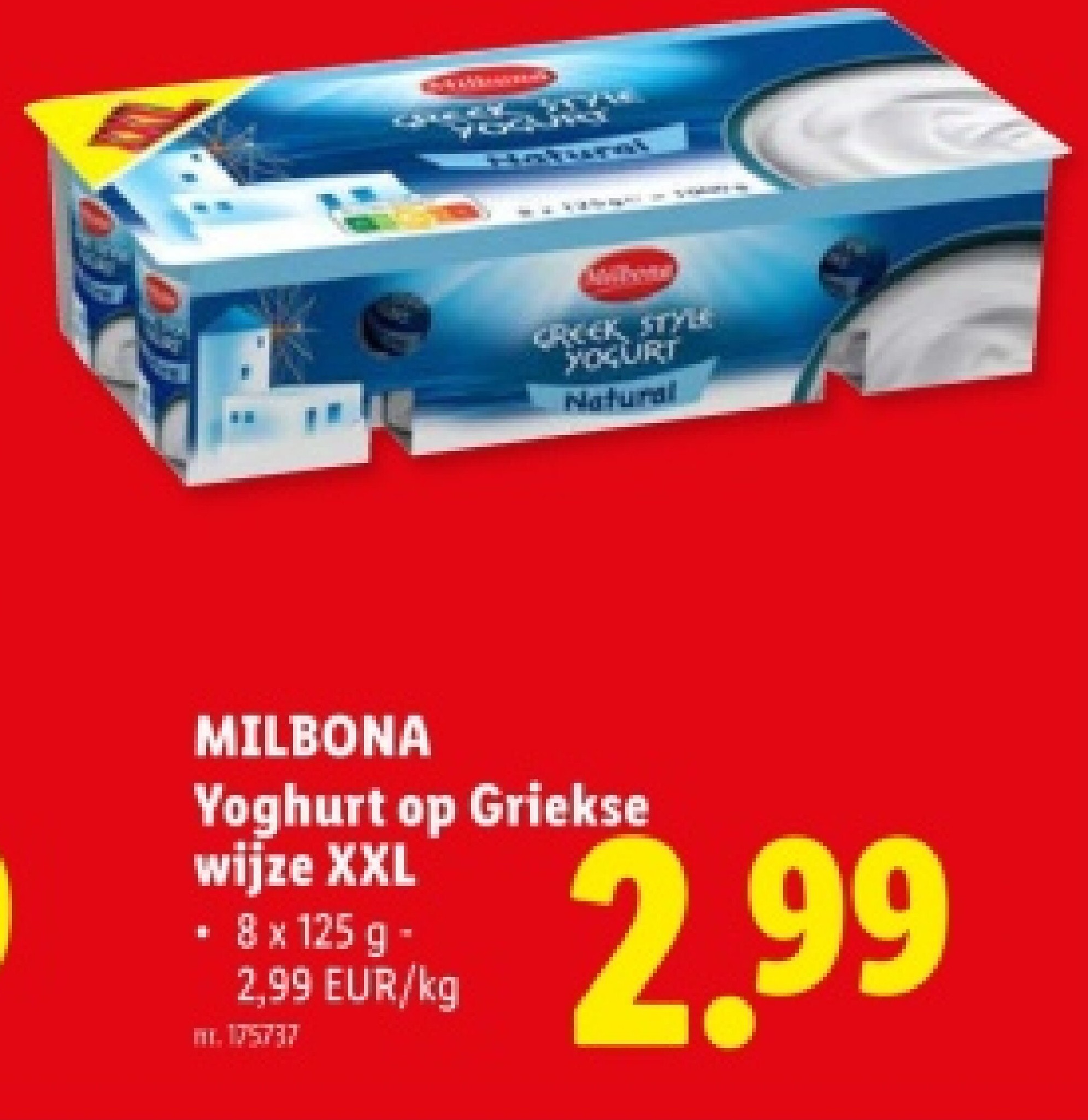 Yoghurt op Griekse wijze XXL
