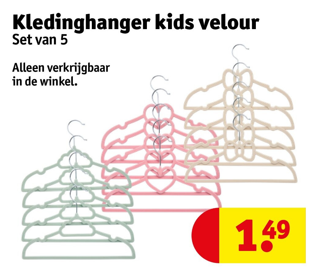 Kledinghanger kids velour