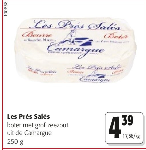 Les Prés Salés boter met grof zeezout uit de Camargue 250 g