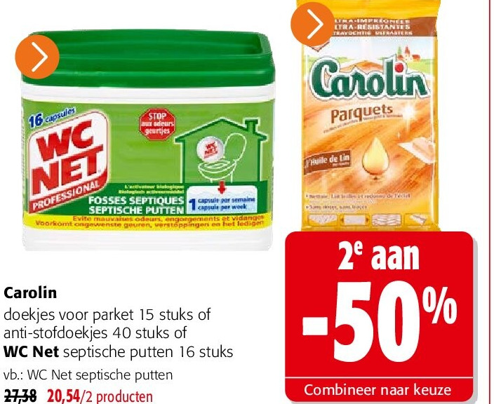 Carolin doekjes voor parket 15 stuks