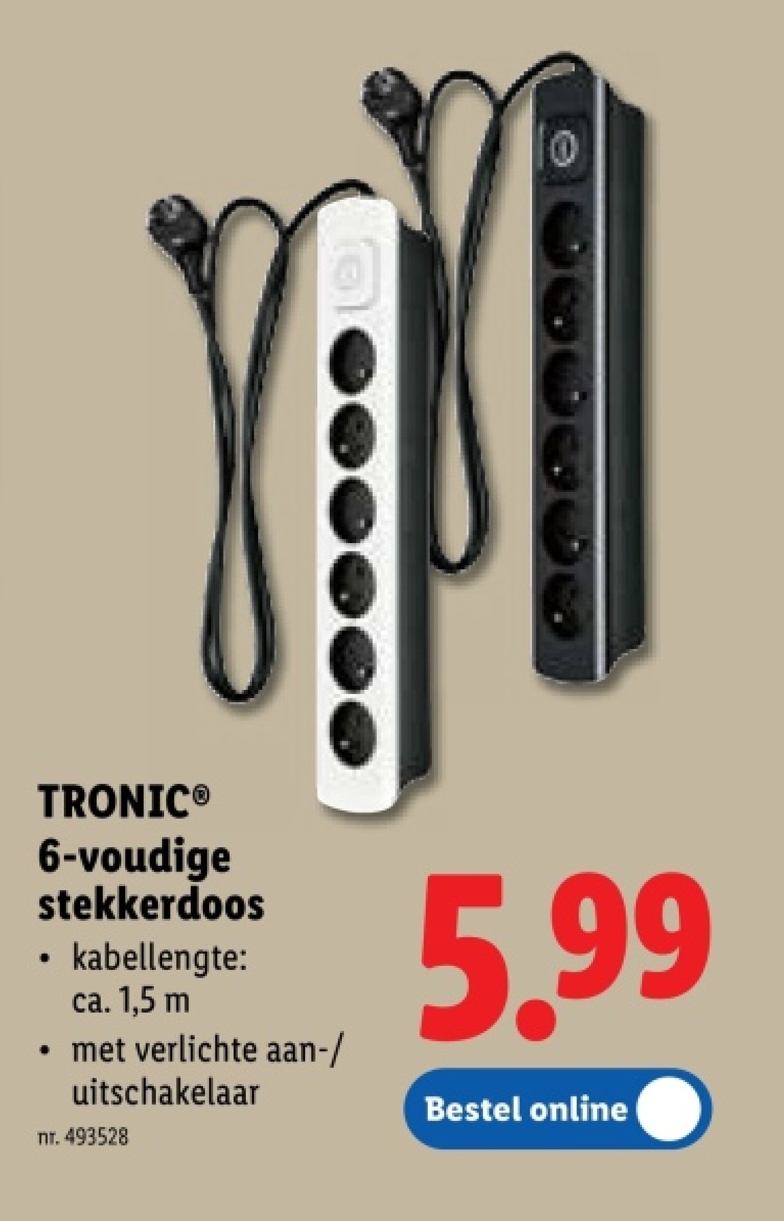 6-voudige stekkerdoos