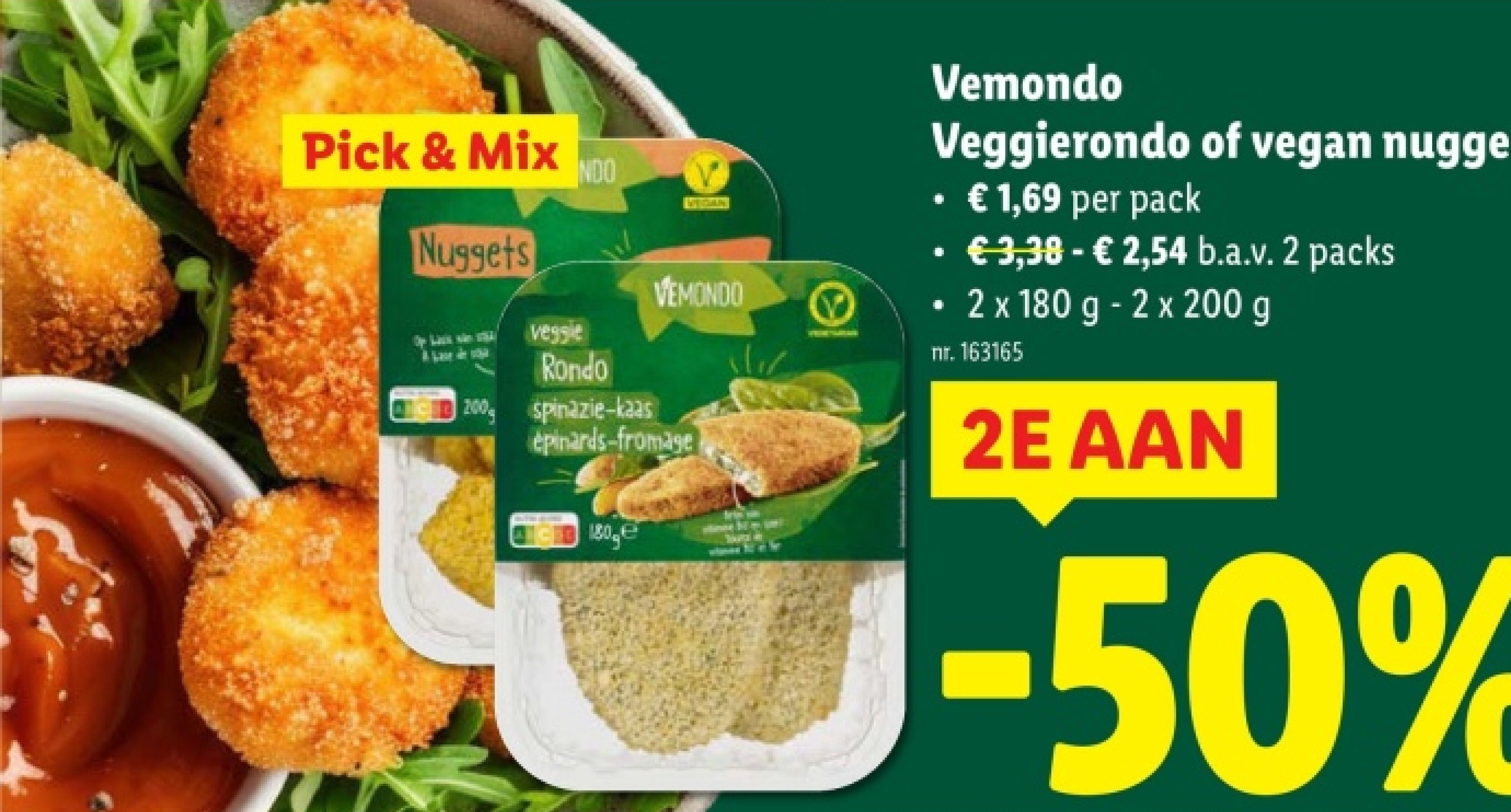 Veggierondo of vegan nuggets