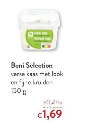 Boni Selection verse kaas met look en fijne kruiden 150 g