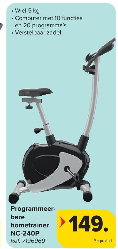 Programmeerbare hometrainer NC-240P