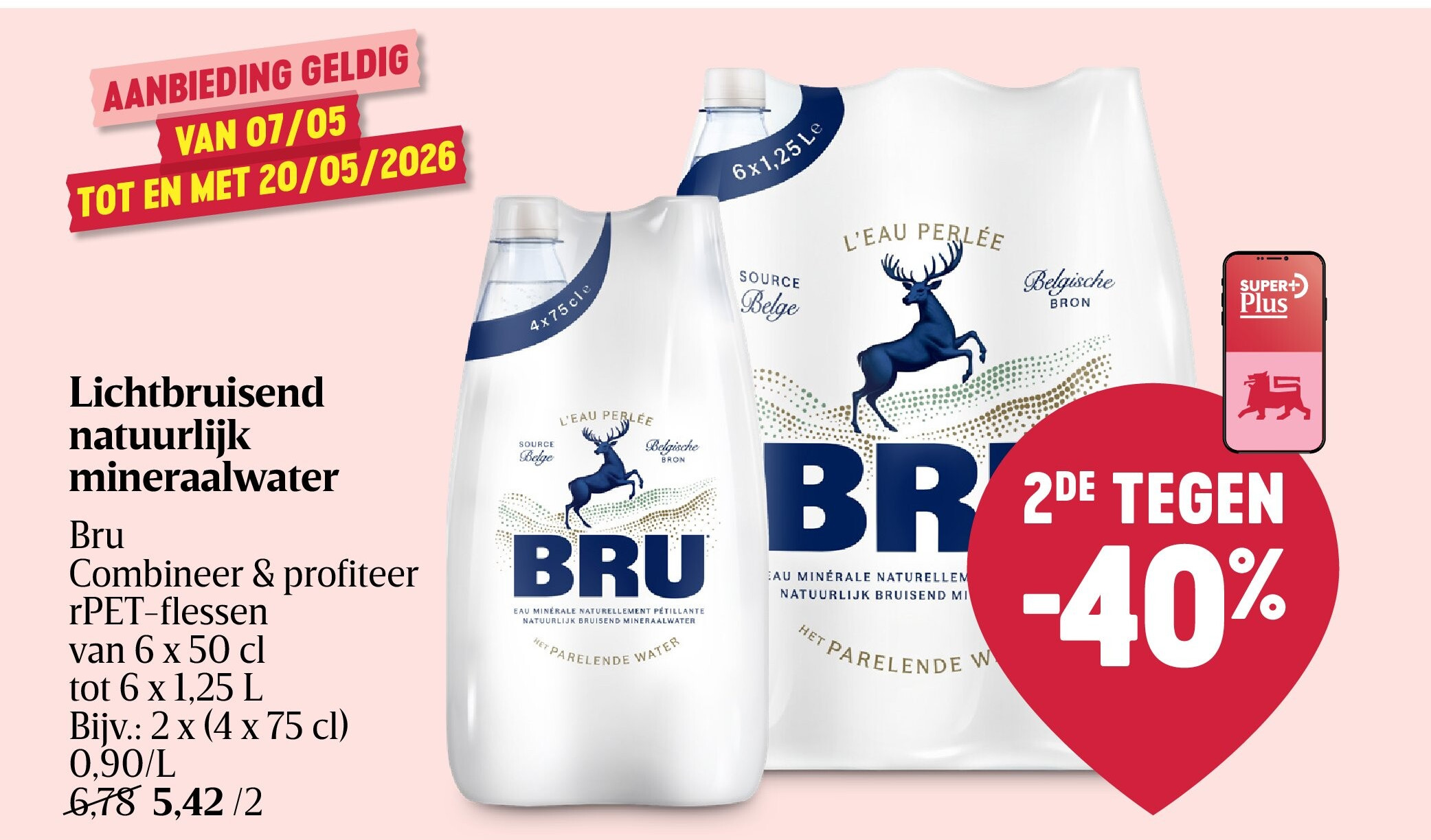 Lichtbruisend natuurlijk mineraalwater
