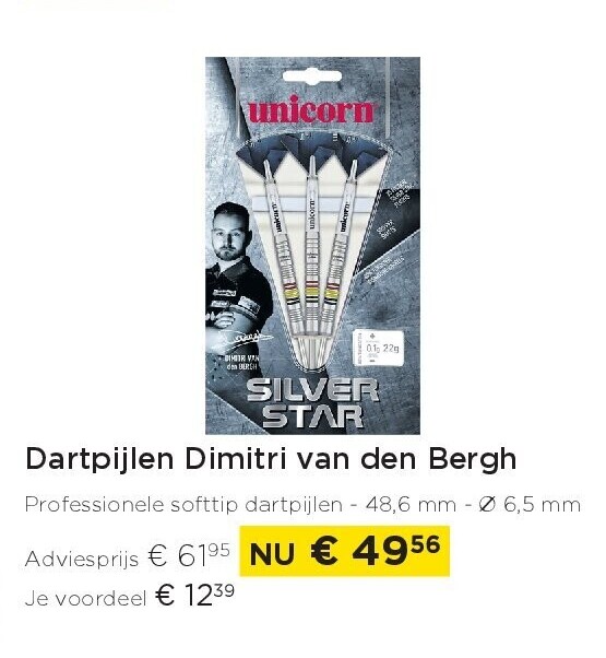 Dartpijlen Dimitri van den Bergh