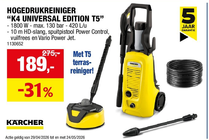HOGEDRUKREINIGER “K4 UNIVERSAL EDITION T5”