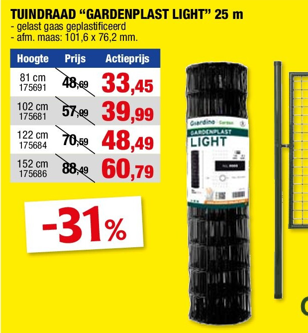 TUINDRAAD “GARDENPLAST LIGHT” 25 m