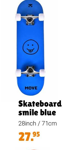 Skateboard smile blue