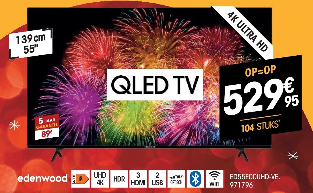 Edenwood 4K ULTRA HD QLED TV 55"