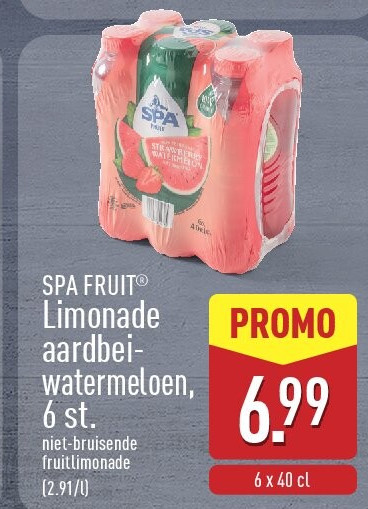 Limonade aardbei- watermeloen, 6st.