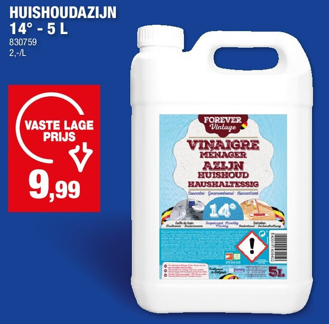 HUISHOUDAZIJN 14° - 5 L