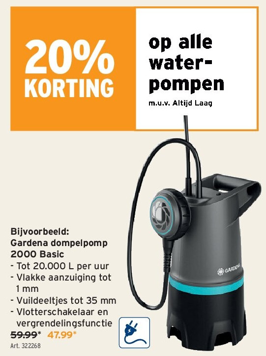 Gardena dompelpomp 2000 Basic